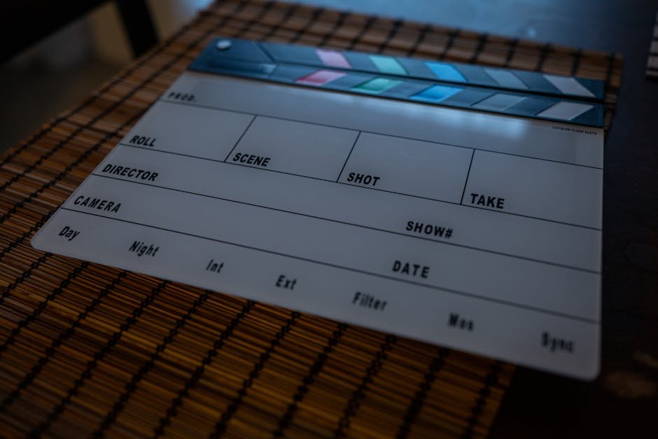 Close-up of clapperboard and shot list pinned to a corkboard, the production memory editors keep when working out how movie editing changes pacing in post